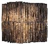 sculpture bois résine, 250x300x15